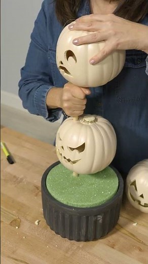 DIY Stacked Pumpkins