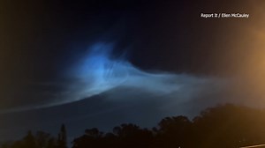 73K views · 129 reactions | CHECK THIS OUT☁️ A WFLA viewer captured noctilucent clouds from a SpaceX launch over Tampa. Amanda Holly said that these formations are at high altitudes, allowing the sun's rays to illuminate them. bit.ly/3rao5pu | WFLA News Channel 8 | Facebook