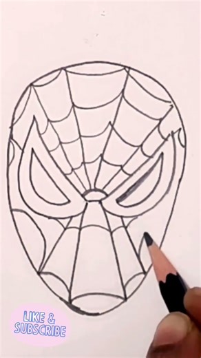 How to draw Spider-Man mask 🤟
