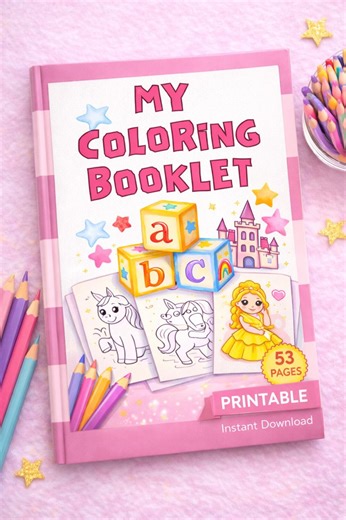 ABC Coloring Book | A-Z Alphabet Learning, Kids Activity (printable PDF) - Etsy