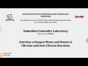 Embedded Lab | 17ECL67 | how to control Stepper Motor direction | ARM lab | LPC1768 | 18ecl67