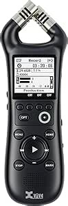 Xvive XV1-R Portable Stereo Audio Recorder with 32-Bit Float, X/Y Microphones, WAV/AAC Format, USB Microphone, Auto Record, for Musicians, Podcasters, Filmmakers
