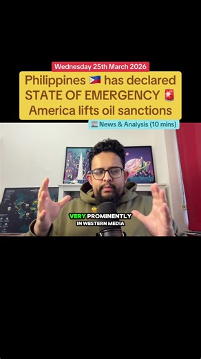 25.march.2026 Philippines 🇵🇭 has declared a state of emergency due to oil shortage and America 🇺🇸 has a way to help out that suggests a lack of control, and suggests a level of desperation that was unexpected by many early on in this war. We analyse. Search #newsbaba for the latest news updates and breaking news coverage. #geopolitics #analysis #news #latest