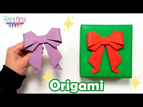ORIGAMI | Cómo hacer un MOÑO de papel para regalos 🎀 | Fácil y rápido
