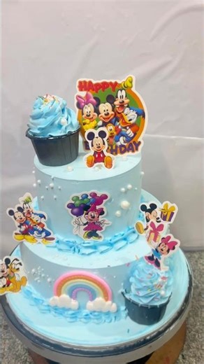 Mickey Mouse theme cake #cakedecoration #fancycakes #chocolatecake #youtubeshorts #ytshorts