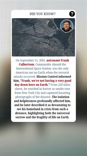 The Astronaut Who Witnessed 9/11 from Space