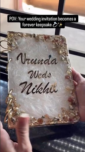Handmade Resin Wedding Invite That Guests Will Never Forget ✨ | Kanha Kreations