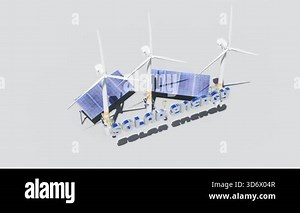 Renewable Energy Solar Power Concept Animation