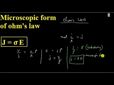 Microscopic form of ohms law
