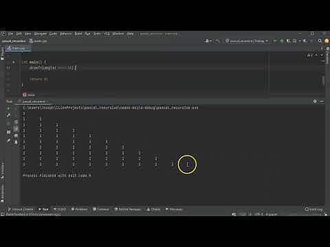 Calculating Pascal's Triangle using recursion in C++