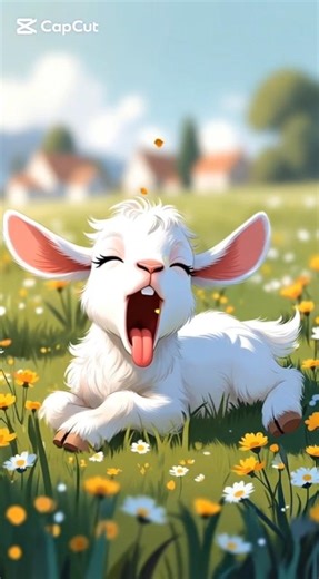 cute Goat enjoying #shortvideo #cartoon #babytoons #animation