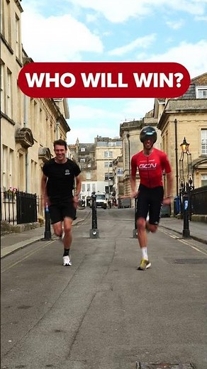 🏃 GTN Vs GCN 🏃Who wins?! #runningrace #aerodynamic #runningfast #sprint #globalcyclingnetwork #gcn