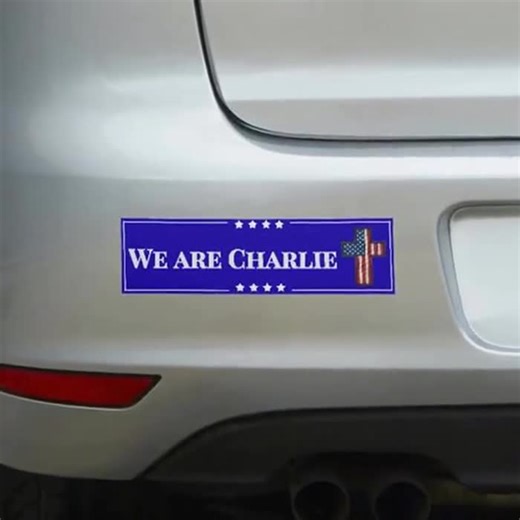 We Are Charlie Matte Car Bumper Sticker - Charlie Kirk Patriotic Decor, American Flag Decal - Etsy