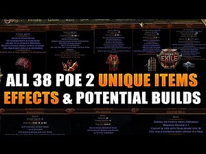ALL 29/38 Revealed UNIQUE ITEMS Effects In POE 2 | Path Of Exile 2