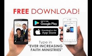 32 reactions | Get connected! In celebration of 40 years of Ever Increasing Faith, we bring to you our EIF APP! Download the brand new Ever Increasing Faith APP in either Google Play or the Apple APP Store. Type Ever Increasing Faith Ministries in the search bar and download the APP TODAY. | Ever Increasing Faith Ministries | Facebook