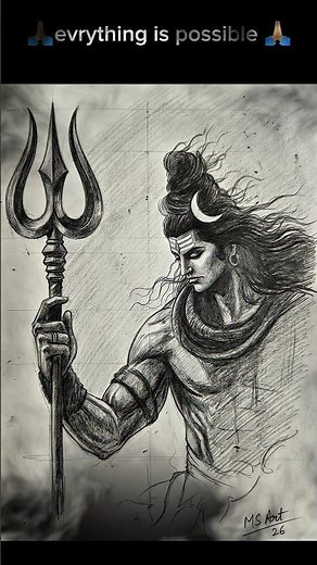 How to Draw Lord Shiva Step by Step 🔱 | Easy Shivji Drawing Tutorial #shorts