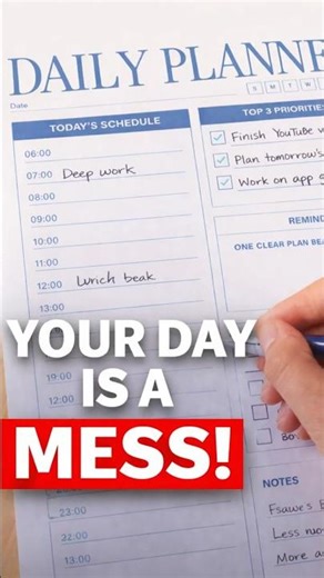How to Plan Your Day in 30 Seconds | daily planner #dailyplanner #goalplanner