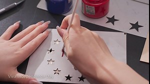 Leinuosen 3 Size Stainless Steel Stencil Steel 50 Star American Flag Stencil Template Metal Flag Template 13 Stars 1776 for Labor Day Independence Day July 4th Wood Wall Art Crafts(Elegant Style)