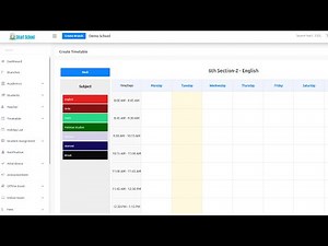 How to create timetable.