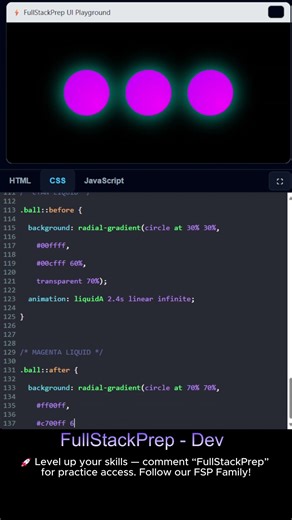 This Ball Never Stops Jumping 🤯 | HTML CSS #fullstackprep #webdesign #htmlcss #programming #coding