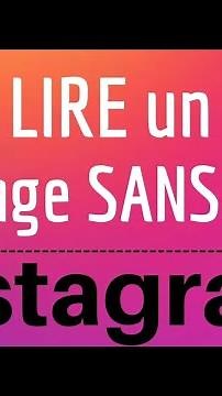 VOIR MESSAGE Instagram SANS le VU, comment regarder un message Insta sans l'ouvrir