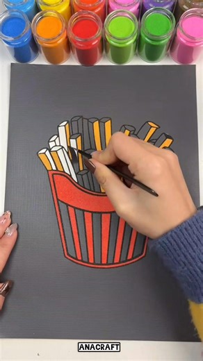 66K views · 32 reactions | French fries  paper design  . . #facebookviral #design #artist #art #drawingtutorial #drawing | Ana Craft | Facebook