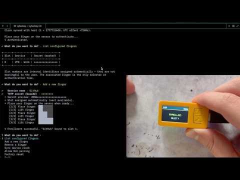 CyberKey — Open-Source Hardware TOTP Key with Fingerprint Auth (M5StickC Plus 2 / ESP32)