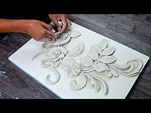 Botanical bas-relief - Making a rose from clay