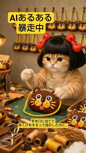 【AI暴走】AIあるある/日本語苦手/言うこと聞かない/勝手に暴走する#猫#キャラクター