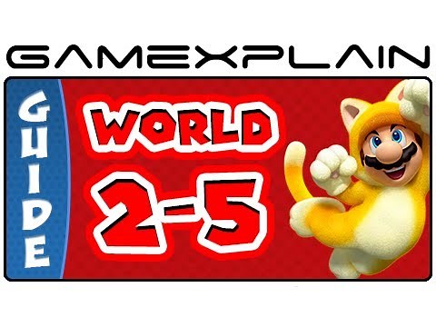 Super Mario 3D World - World 2-5 Green Stars & Stamp Locations Guide & Walkthrough