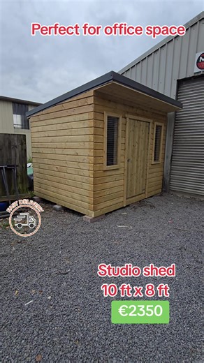 10ft x 8ft Studio Shed for Small Office Space