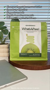 Irregular? Incomplete? Is that constant, heavy bloat keeping you from feeling truly light? 😫 It's time for a definitive resolution to those frustrating symptoms. ✨ Oxyenergy WhatAPoo is the ultimate solution. 🌟 Oxyenergy oxygen power: Exclusive formula, not only softens but also infuses vitality, promoting natural excretion. 🥝 New Zealand Kiwifruit Active (Actazin®): Includes natural bioactive compounds from Kiwi Fruit to promote excretion. 🥬 High Fiber Content: Provides 4g of Dietary Fibre 