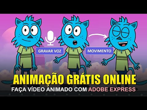 FAÇA ANIMAÇÕES GRÁTIS COM ADOBE EXPRESS ANIMATION - Voz e Movimento no Personagem com alguns cliques