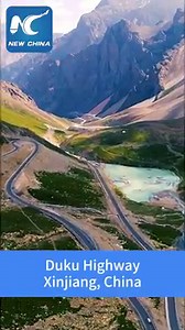 52K views · 1.2K shares | Xinjiang's Duku Highway, one of China's most beautiful roads. The 560-km highway runs through glaciers, forests, and grasslands | Xinhua Culture&Travel | Facebook