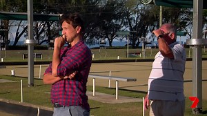 Woodgate is a charming seaside town with a gorgeous yesteryear feel... In Saturday's episode, Chris is staying at the NRMA Woodgate Beach Holiday Park. After a day of unwinding, he decided to nip across to the Woodgate Club. to play a spot of lawn bowls! | Weekender