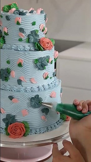 Celebrating May with this Dreamy Floral Cascade Cake!#turorial