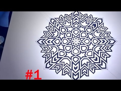 How To Draw Islamic Geometric Patterns - 8 Phases Of The Moon #1