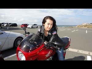 Biker Girl Touring HONDA CB750 RC42 バイク女子 女性ライダー