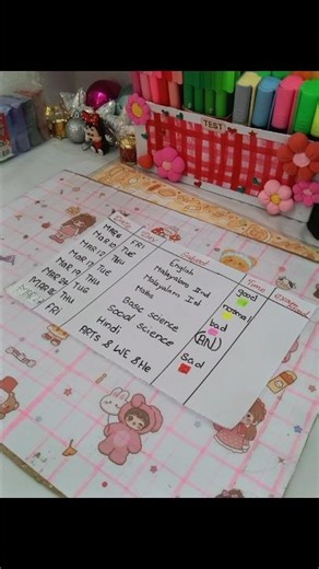 exam time table #craft #cute #diy #craftyhome