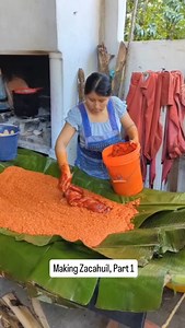 34K reactions · 4.7K shares | Making zacahuil with @feirnantacortes in San Felipe Orizatlan. Step 1: Mix the course ground nixtamal with chile sauce, lard, and salt. Step 2: Pour into prepared leaves, either banana or papatla. Step 3: Add meat (chicken, pork, pork skin). Step 4: Wrap it up tight and put it in the sealed oven for 12 hours. | Nick A. Zukin | Facebook