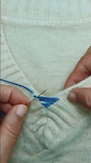 Fix a Loose V-Neck 👕 Easy No-Cut DIY Neckline Hack for Beginners #short #fashion