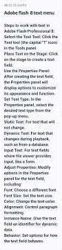Adobe flash 8 text menu #computereducation