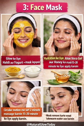 3rd Step Face Mask | Natural Glow ke liye Best Face Mask | 7 Days Glow Challenge. #naturalglowtoday