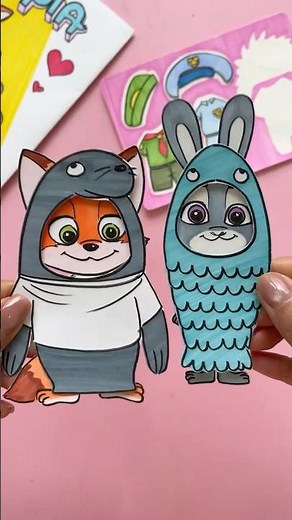 🐰🦊Judy x Nick from Zootopia 2 Blind Bag | Outfit Zootopia Paper Diy