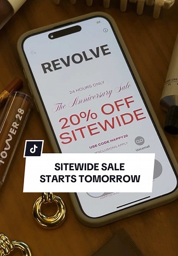TOMORROW ONLY! 🚨 The Anniversary sale starts at midnight ⏰ Shop 20% OFF SITEWIDE 🛍️ 🛒 We only do this once a year— so make sure to shop your faves by using code HAPPY20 at checkout 🎉 Offer ends 11:59 PM PST on March 6, 2025. HAPPY20 must be entered at checkout. Not valid for use on excluded brands, or sale item. Other exclusions apply. #revolve #revolvebeauty #sale #revolvesale #shopping #onlineshopping #rundontwalk #sitewidesale #clothes #wardrobe #fashion #beauty