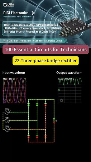 Single-Phase vs. Three-Phase Rectifier: Why 3-Phase is Better for DC! (Circuits #21 & #22)