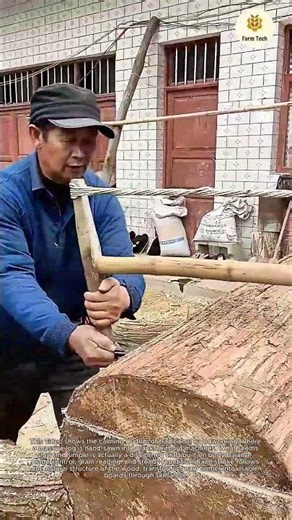 Relaxing Traditional Woodworking: Hand-Sawing a Massive Log into Planks