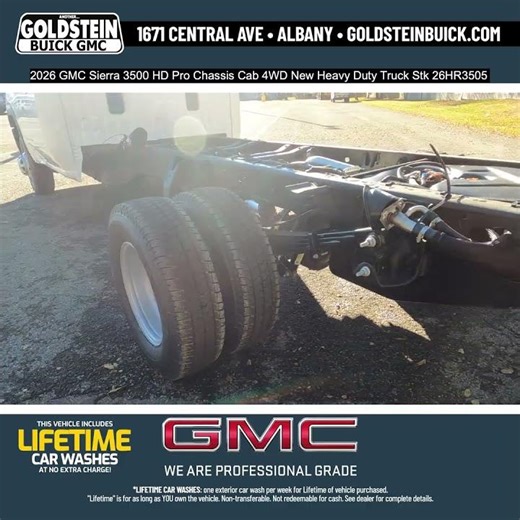 2026 GMC Sierra 3500 HD Pro Chassis Cab 4WD New Heavy Duty Truck Stk 26HR3505