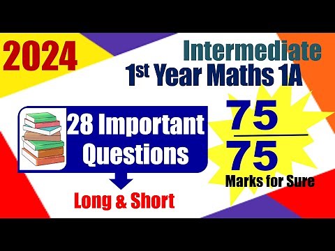 Inter 2024 Inter maths 1A 1st Year important questions