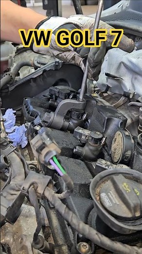 Vw Golf 7 fuel injector removal. #shorts #fuelinjectors #carservicing